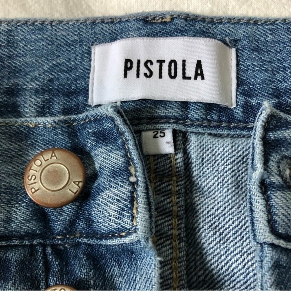 Pistola Distressed High Waisted Straight Leg Jeans - Picture 7 of 9